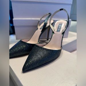 SJP glitter slide pumps